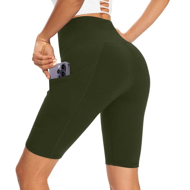 ICHUANYI Clearance Women's Sport Leggings High Waisted Yoga Workout Exercise For Casual Pocket Summer(Army Green, S) ICHUANYI WER2023081206668