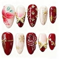 thumbnail image 1 of Press on Nails Sutaozhi Christmas Medium Almond 30 unidades, 1 of 8