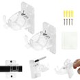 thumbnail image 1 of 2 PCS/4 PCS Wndow Hardware Soportes para varillas Soporte para barra de cortina transparente Soporte universal autoadhesivo para barra de cortina para montaje en pared para poste de 10 a 30 mm de diám, 1 of 1