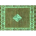 thumbnail image 1 of Ahgly Company Machine Washable Indoor Rectangle Abstract Turquoise Blue Modern Area Rugs, 2' x 3', 1 of 1