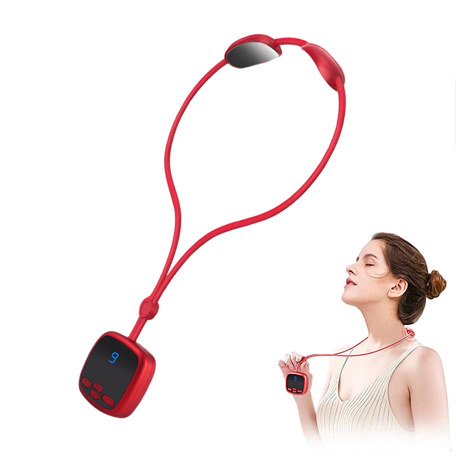 Xheghe Portable Cervical Neck Massager with Adjustable Heat & Modes - Ergonomic Shiatsu Relief for Home/Office, Ideal Gift for Moms and Professionals