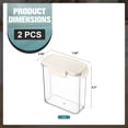 thumbnail image 4 of Sorbus 2-Pack Medium Tall Narrow Food Storage Containers with Lids, Clear, Stackable, 4 of 8