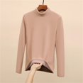 thumbnail image 4 of hotojiny Women's Mock Neck Undershirt Soft Comfy Long Sleeve Pullover Tops Casual Fitted Stretch Base Layer Underwear Tee, 4 of 4