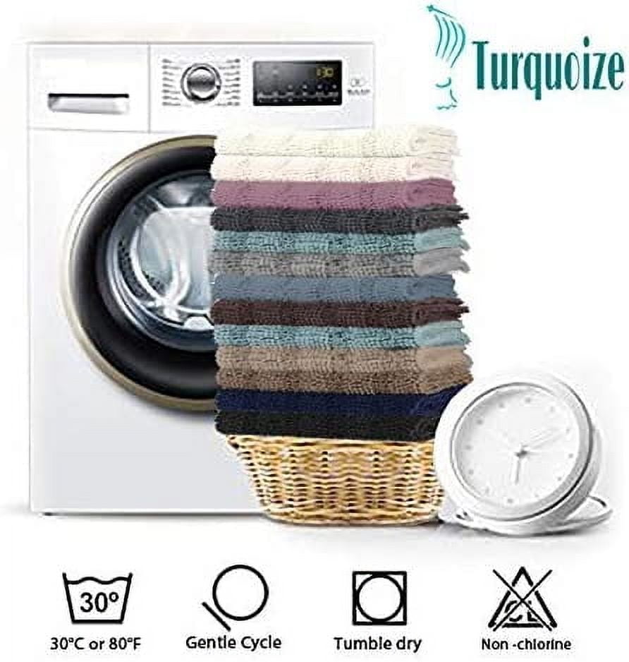 ZGAD  Sage Green Bathroom Rugs Runner Extra Long Large Bath Mat Plush Shaggy Chenille Bathroom Rug 47 x 17 Non-Slip Bath Rug Runner Extra Soft & Absorbent Thick Floor Mats, Machine Washable, Sage