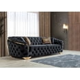 thumbnail image 4 of Elegant Black Velvet Sofa & Loveseat, 4 of 10