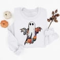 thumbnail image 3 of FDGIU Spooky Season Cute Ghost Graphic Women's Halloween Sweatshirt Oversized Crewneck Pullover Long Sleeve Casual Top Halloween Shirts for Women, 3 of 3