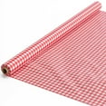 thumbnail image 4 of Exquisite Modern 100 ft x 40 in Red Gingham Plastic Tablecloths, 4 of 8