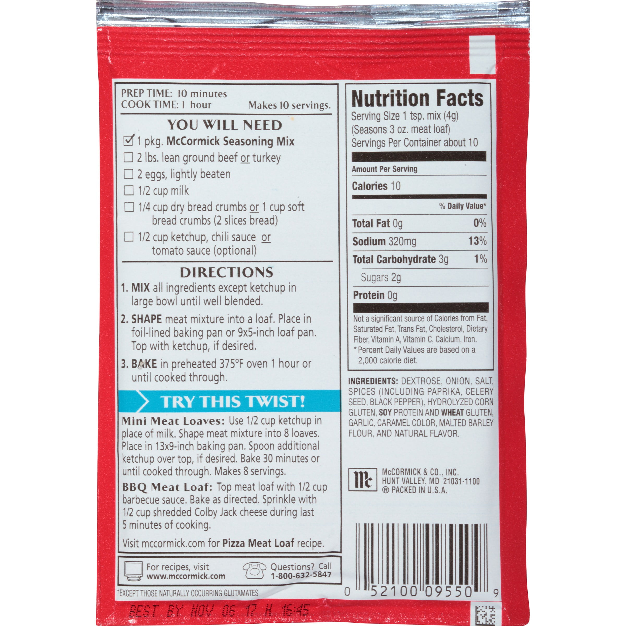 Meatloaf Nutritional Information Blog Dandk