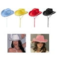 thumbnail image 2 of XISAOK Bachelorette Party Cowgirl Cap Glittering Edge Lady Cowboy Hat Party Headgear, 2 of 16