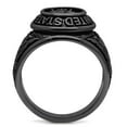 thumbnail image 4 of Men's Black IP Stainless Steel US Military / Veteran Wide Band Ring - Size 10, 4 of 6