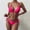 Pink, variant on USSUMA Women's Swimwear Solid Color Bikini Swimsuit Dressy Casual Womens Tankini for Beach Black Festival Gift
