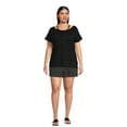 thumbnail image 3 of Terra & Sky Women's Plus Size Pleated Pull-On Shorts, 3 of 6