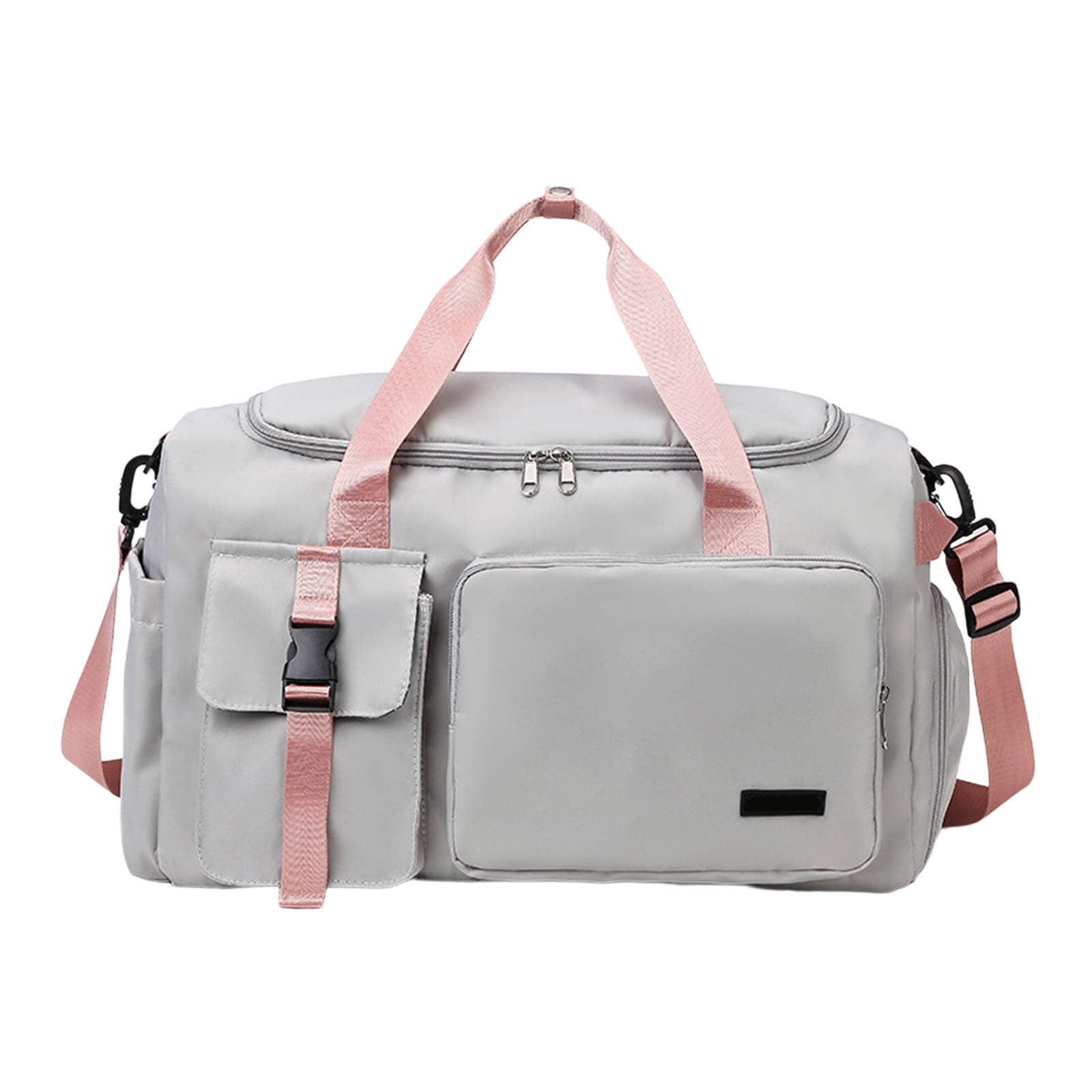 Large Capacity Gym Duffle Bag for Women - Lightweight Sports Travel Duffel for Workout, Training, Weekend Trip & Travel, Gray