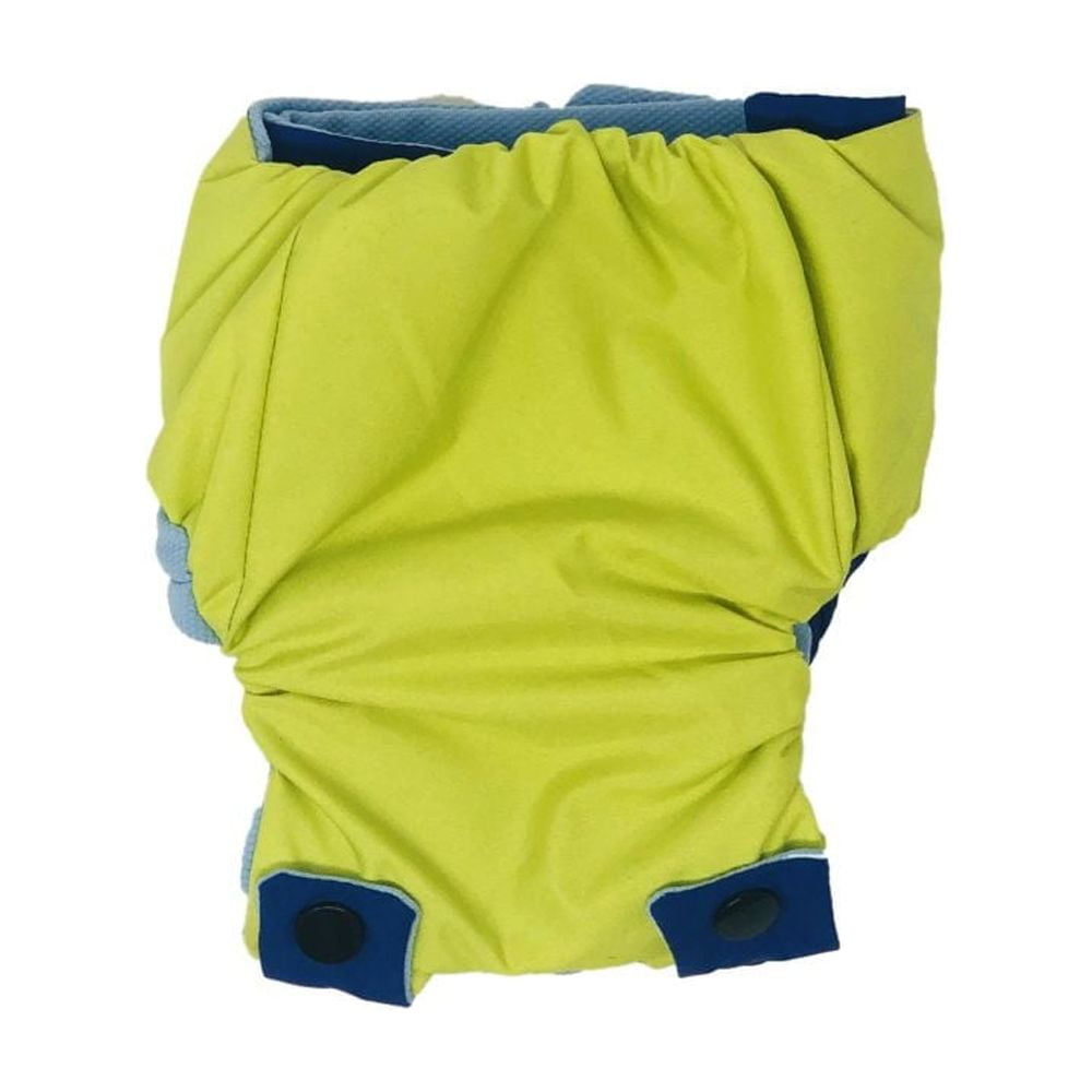 Barkertime Royal Blue on Yellow Cat Diaper Snappy