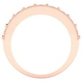 thumbnail image 5 of 0.81 ctw Wedding Band for Women - 18K Rose Gold Simulated Pink Diamond Stackable Eternity Ring, 5 of 6