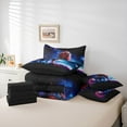 thumbnail image 6 of Castle Fairy Abstract Lion Wildlife Bedding Comforter Set,Cosmos Galaxy King Bedding Sets, 6 of 8