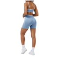 thumbnail image 4 of Arlun Women Workout Shorts Stylish Scrunch Lifting Tummy Control Fitness Gym Yoga Shorts Lightweight Soft Comfy Running Seamless Biker Shorts Summer Sports Bottoms Sky Blue XS, 4 of 7