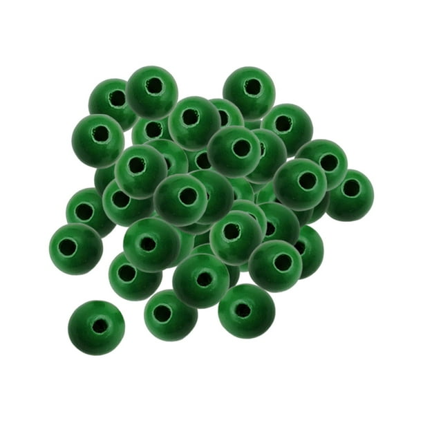 Cuentas de madera, 100x Cuentas naturales Cuentas redondas de madera Cuentas espaciadoras Cuentas sueltas para verde
