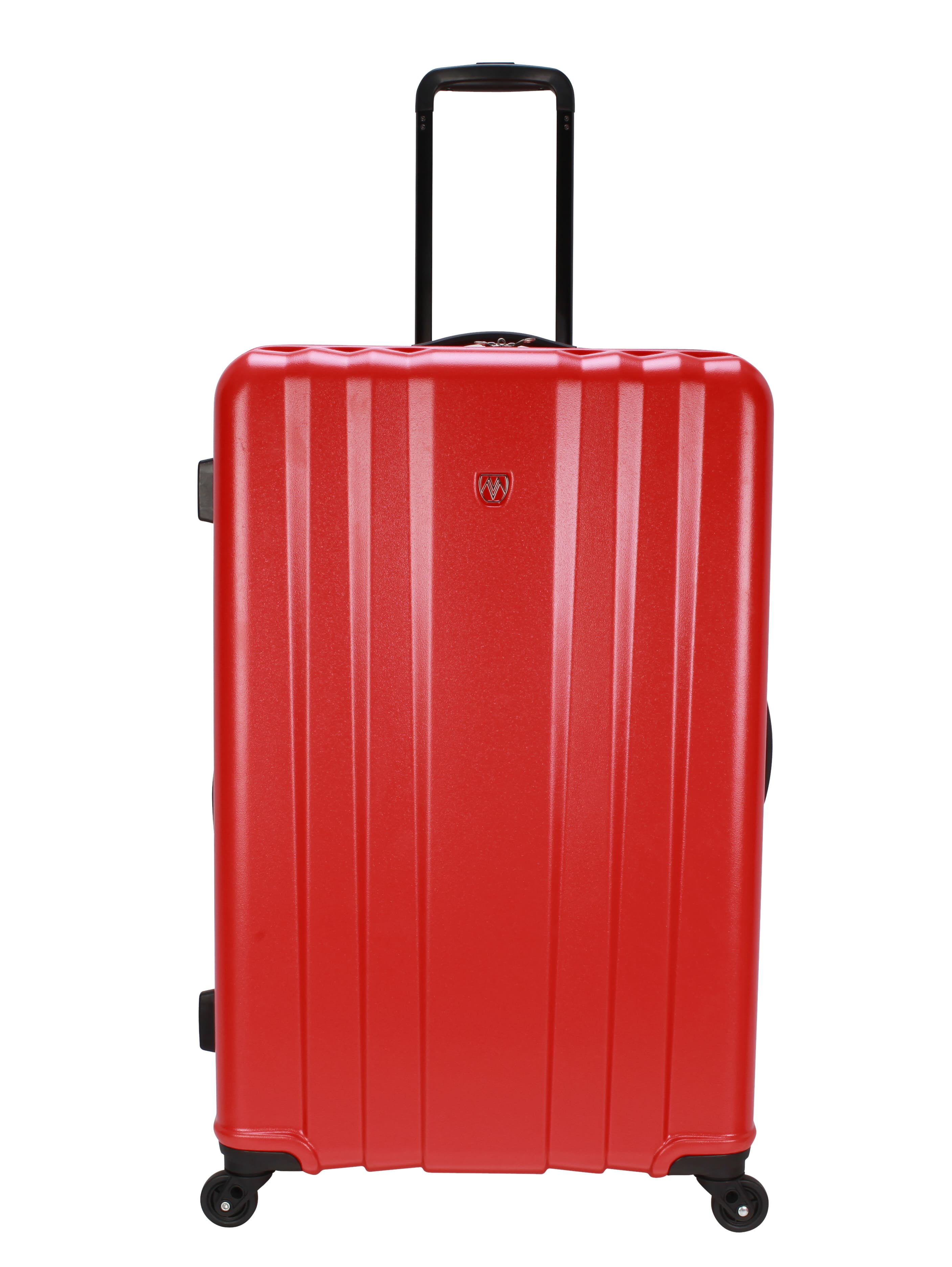 Moda ABS Hard Side 3 Piece Luggage Set, Includes 28-inch and 24-inch Checked and 20-inch Carry-on Luggage, Coral