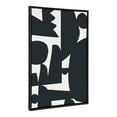 thumbnail image 2 of Kate and Laurel Sylvie Quiet Jungle 1 Framed Canvas Wall Art by Kelly Knaga, 28x38 Black, Modern Abstract Art for Wall, 2 of 8