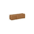 thumbnail image 3 of Meridian Furniture Atticus Cognac Vegan Leather Bench, 3 of 8
