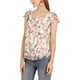 thumbnail image 2 of BLUSA FLORAL PARA MUJER INSPIRADA EN SAN VALENTÍN, CUELLO CUADRADO, MANGA CORTA, VOLANTES, TAMAÑO 2XL, BLANCA, CASUAL DE VERANO, 2 of 7