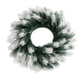 thumbnail image 2 of 24-Inch Artificial Flocked Christmas Wreath for Front Door, Winter Holiday Decor with Snowy Pine Needles, 2 of 7