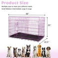 thumbnail image 7 of YRLLENSDAN 36inch Dog Crate, Dog Kennel Indoor Metal Dog Crate with Divider & Double-Door Dog Kennels Foldable Dog Crate Wire Dog Crate Cages for Dogs Indoor, Pink, 7 of 7