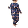 thumbnail image 3 of Qiylii Christmas Family Matching Pajamas Set, Cartoon Reindeer Tops+Pants, 3 of 6