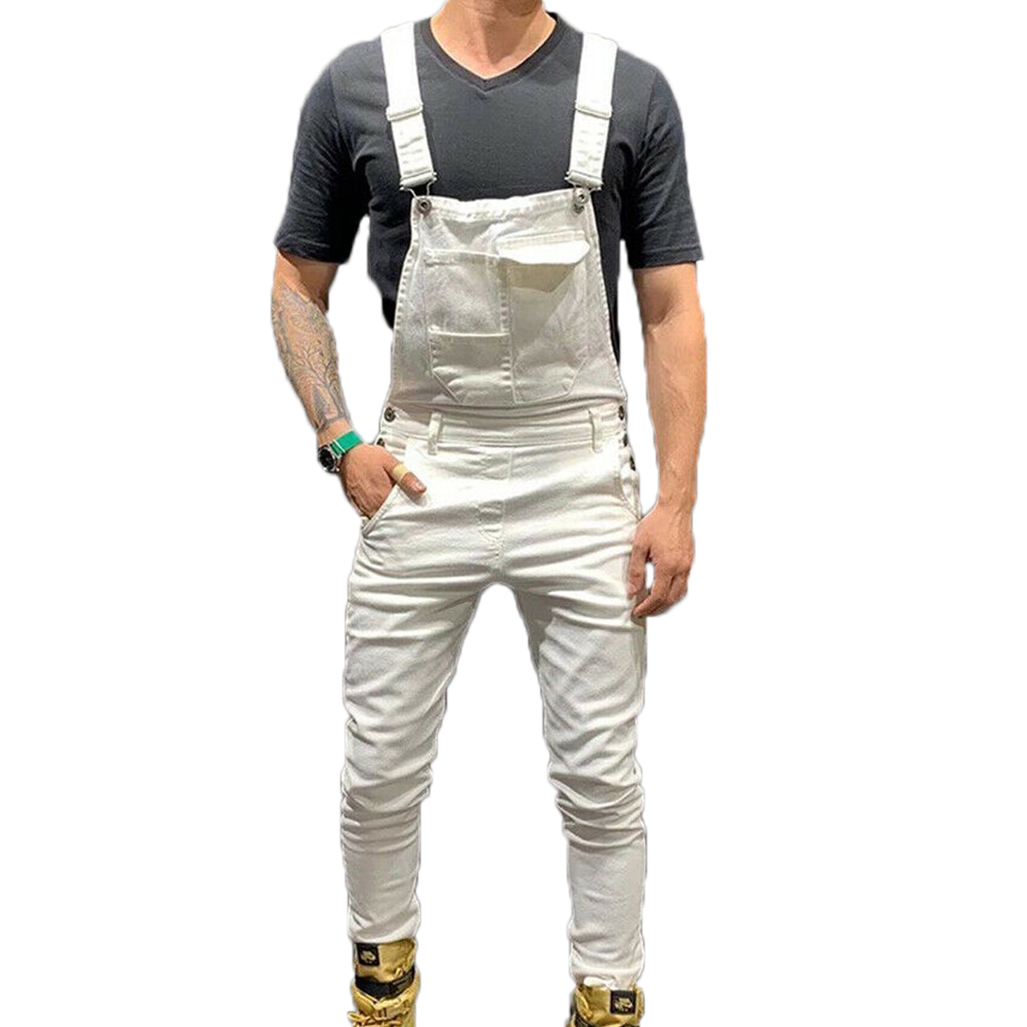 vision denim bib & brace trousers