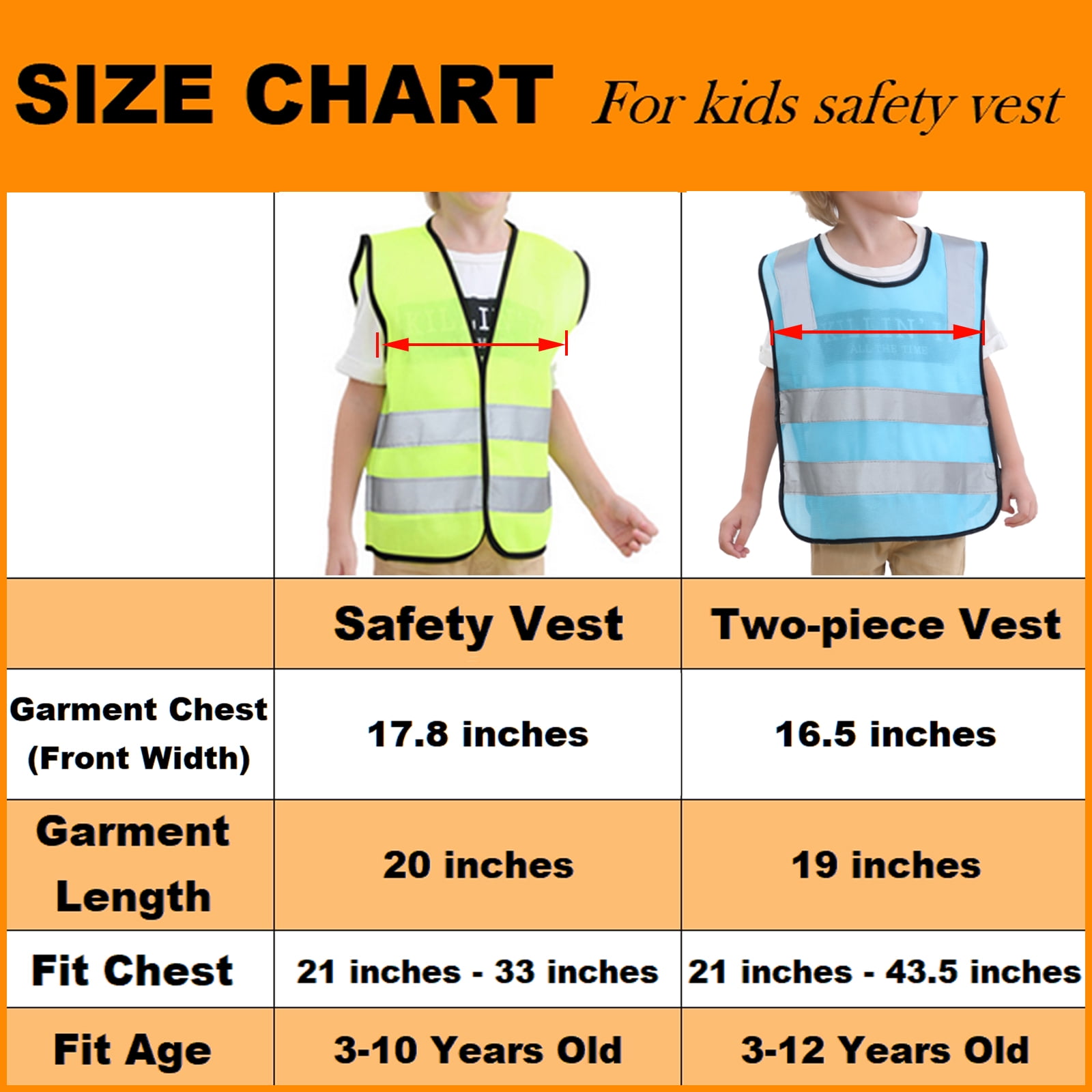 Toptie 10 Pack Child Safety Vest For Outdoors Sports, Traffic Vest Construction Worker Vest, Preschool Uniforms-NeonGreen