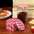 thumbnail image 4 of GOOHOCHY 10 tapas para tarros de mermelada a cuadros, de boca regular, de repuesto, se giran para tarros de conserva., 4 of 8