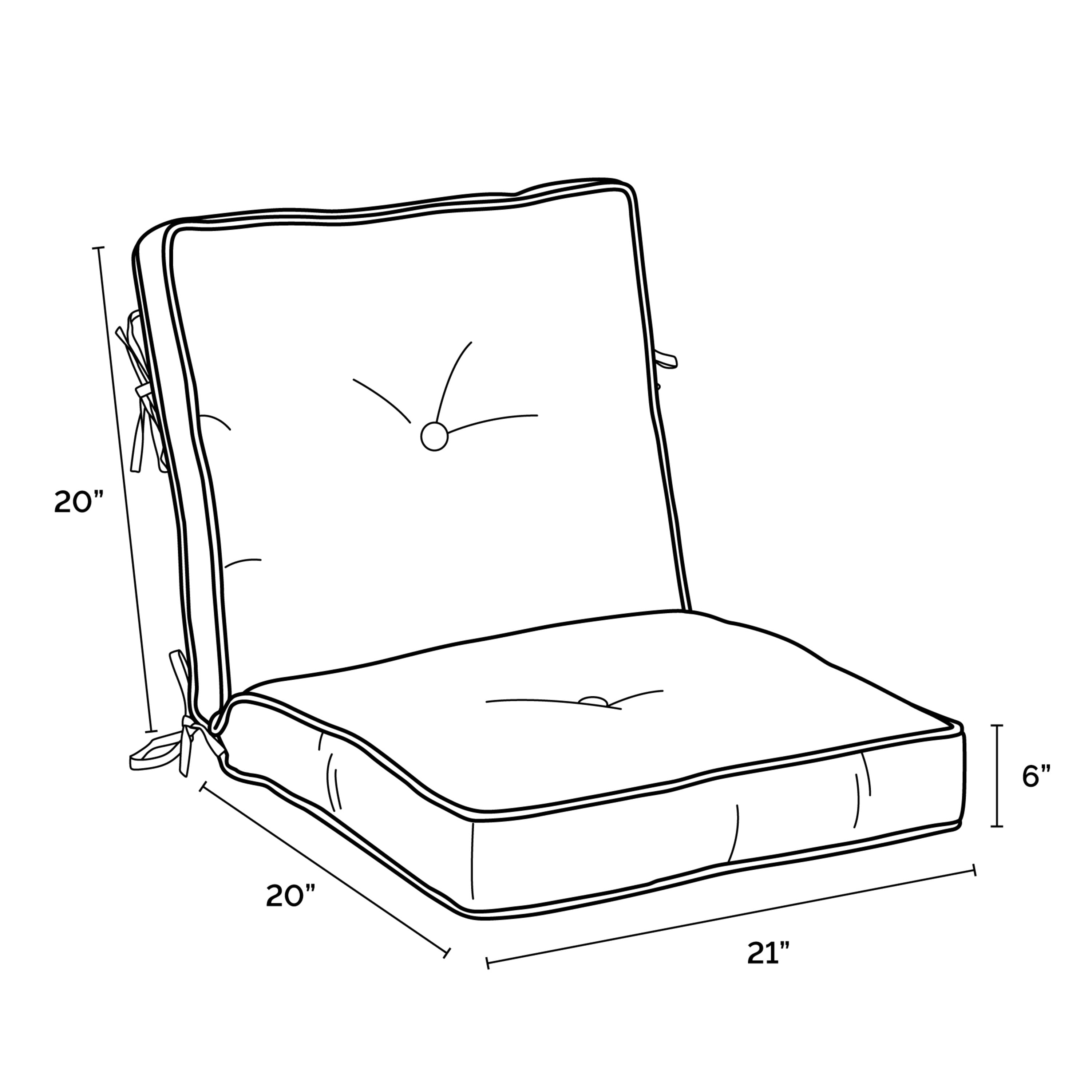 kwakyh Selections PolyFill Outdoor Chair Cushion 20 x 21 Sapphire Blue