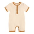 thumbnail image 2 of MZXELPRJD Girls Body Suit Summer Cotton Baby Girl Clothes Ribbed Baby Romper Jumpsuit with Boys Clothes Size 6 Outfits Little Sister Outfit Outfits For Girls 5-6, 2 of 8
