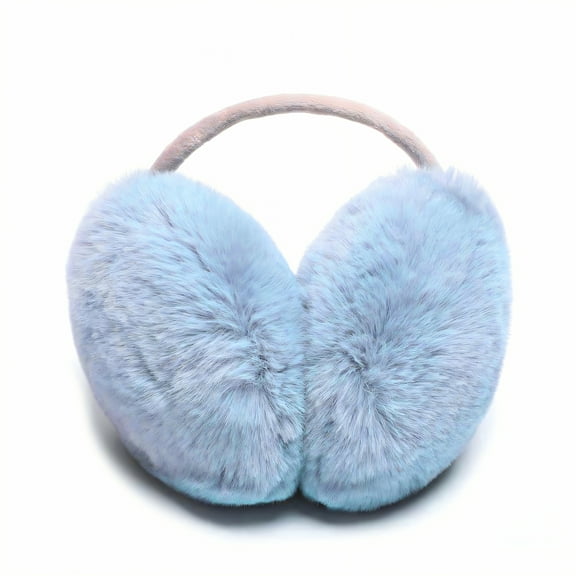 TELOLY Ear Muffs,Soft Plush Fabric Ear Muffs for Winter Women,Cozy Ear Warmth Ear Muffs for Men,Blue