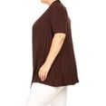 thumbnail image 3 of Women's Plus Size Casual  Open Front  Short Sleeve Cardigan, 3 of 5