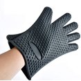 thumbnail image 1 of 1 Count Solid-Color Heart-Shaped Silicone Glove, Kitchen Cooking/Barbecue/Oven Gloves(Black), 1 of 3