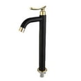 thumbnail image 1 of Bathroom Sink Faucets Black&Gold Single Cold Water Washbasin Tap Single Handle, 1 of 4