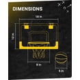 thumbnail image 5 of Pro Mini Indoor Basketball Hoop - Over The Door – Portable - Great For Home, Dorms, Offices, and Gifts, 5 of 10