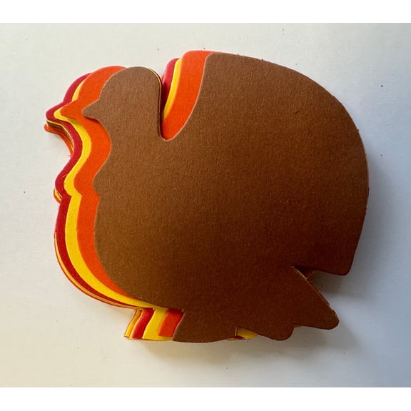 Creative Shapes Fall Turkey Cutouts for Crafts and Classroom Decorations, Small Assorted Colors, 3in