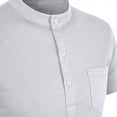 thumbnail image 6 of Men’s Short Sleeve Polo Shirt with Pocket Classic Fit Soft Cotton Material Three Button Placket Collar, 6 of 7