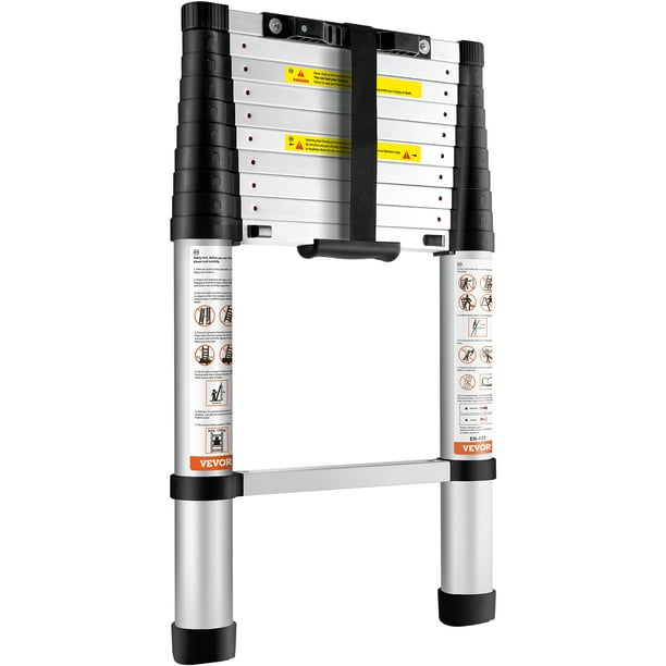 VEVOR Telescoping Ladder, 18.5 FT Aluminum One-button Retraction