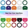 thumbnail image 2 of Paquete de 24 tapas de plástico coloridas para llaves, juego de identificadores de llave estándar de 1 pulgada y redondos de 0,95 pulgadas, cubiertas para llaves de casa (no para llaves de formas irre, 2 of 5