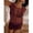 Burgundy-L, variant on Burgundy Crochet Beaded Cap Sleeve Crop Top With Jewel Neck