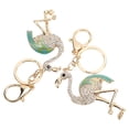 thumbnail image 1 of Key Chain,Flamingo Shape Sparkling Bling Rhinestone Keychain Key  Keyring Bag Hanging Pendant Ornament Car Keys Pendant for Bags Backpack Car Decoration, 1 of 8