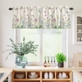thumbnail image 5 of 3 Piece Kitchen Curtains and Valances Set Vintage Flower Cafe Curtains 36 Inch Length Botanical Wildflower Plant Country Daisy Valance & Tier Curtain for Living Room Bedroom Window 54"x18"+27"x36"*2, 5 of 6