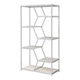 thumbnail image 3 of Marion 6-Shelf Metal Bookcase, White and Chrome, 3 of 7