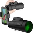 thumbnail image 3 of Telescopio monocular HD 12x56 para adultos con soporte para teléfono inteligente y trípode mejorado, monocular BAK4 con prisma impermeable para teléfono celular para senderismo, observación, 3 of 5