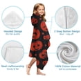 thumbnail image 7 of Halloween Red Pumpkins Pattern Hooded Bath Towel，60"x35" for Ages 3 To 12 Kids, Quick Dry Lightweight Soft Microfiber Hood Beach Towel Cover Up for Kids, 7 of 7