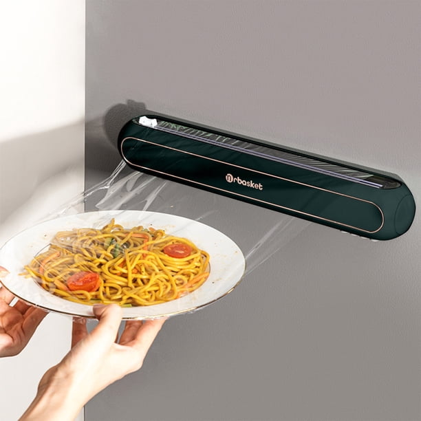 Adjustable Suction Cup Side Magnetic Strip Design For Cling Film Cutter Household Tin Foil Cutter Sliding Knife Kitchen Cutting Box Deals Of The Day Clearance